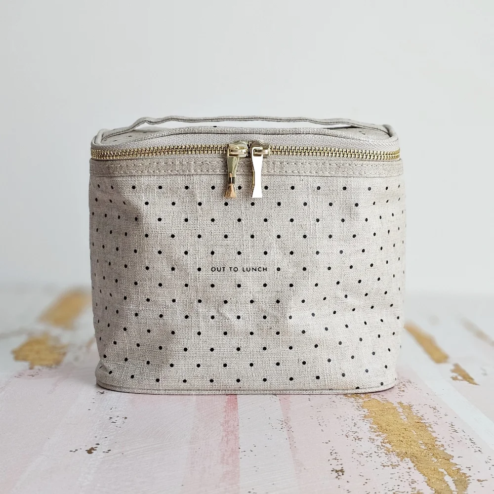 Kate Spade New York Lunch Tote Deco Dots Out to Lunch Coated Linen Cover